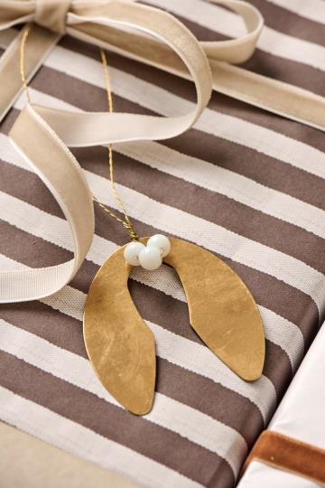 Gavepapir Striper Brun 5m