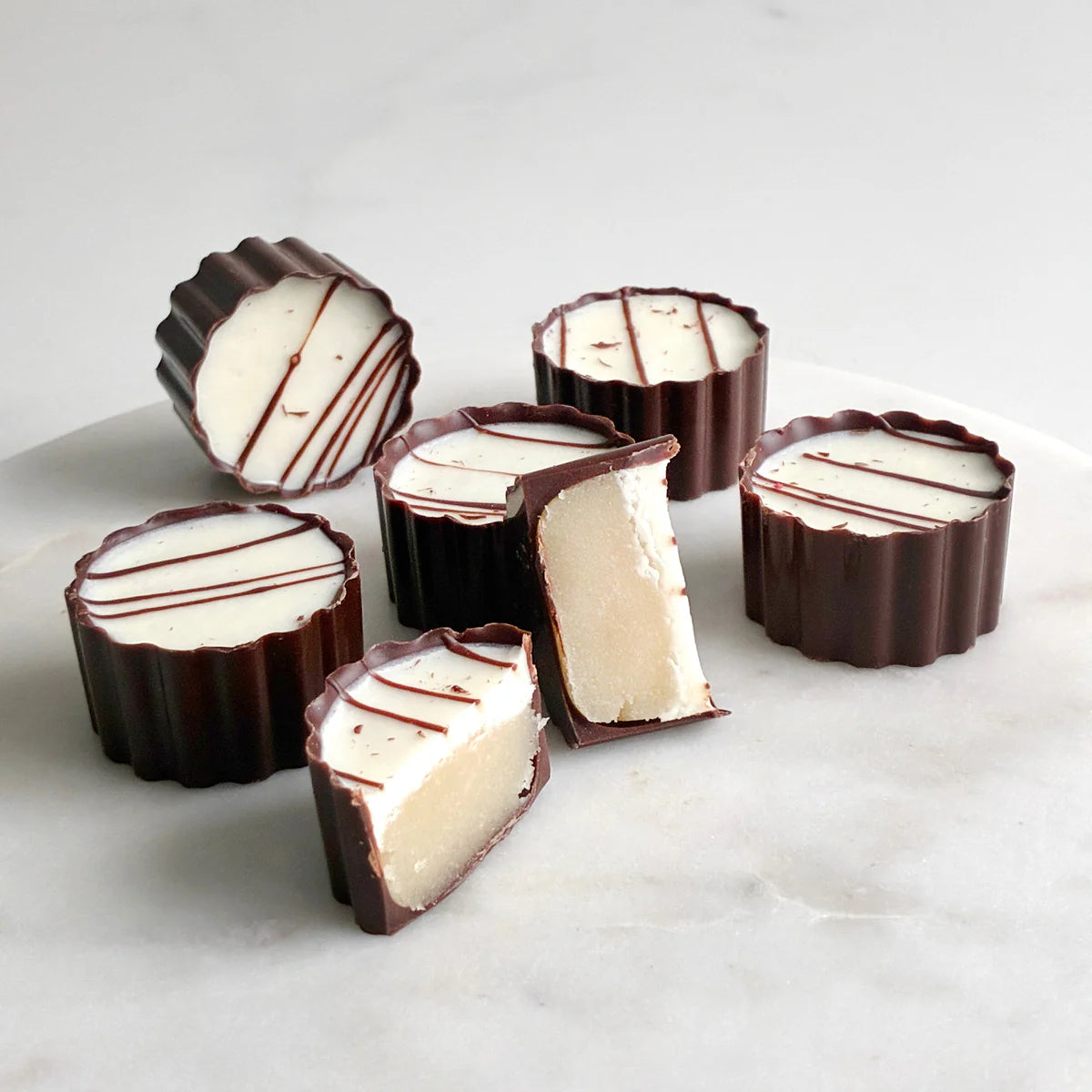 Rosa Konfekteske - Marsipan Petit Four