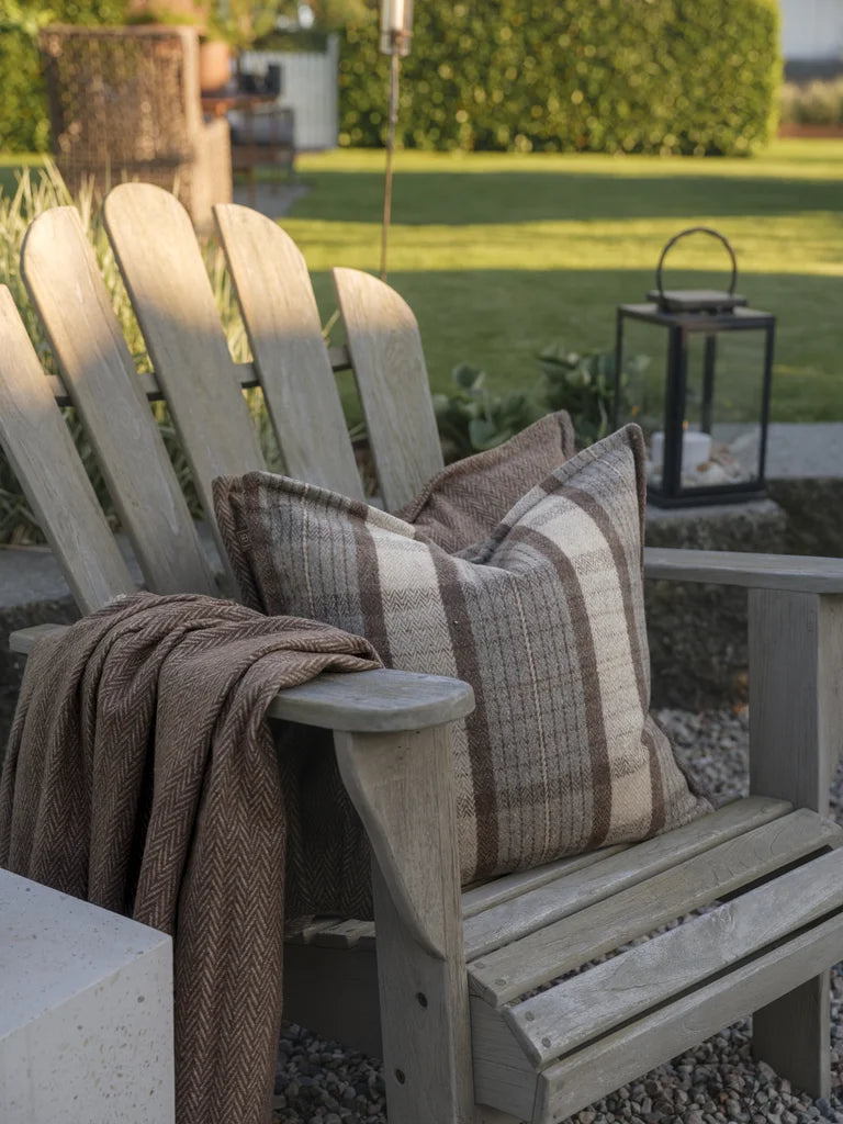 Putetrekk Asima Herringbone Brun