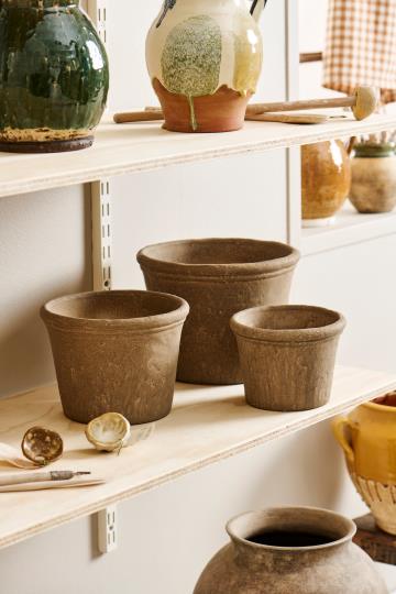 Potte Mørk Sand Liten