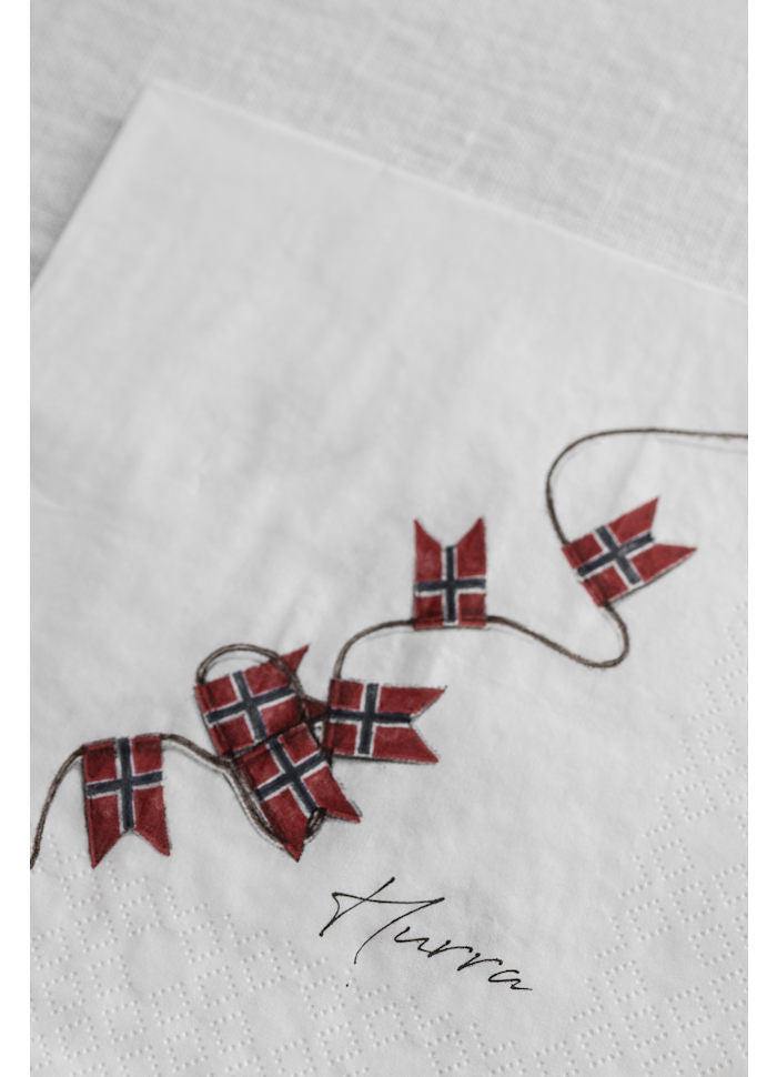 Serviett Hurra Flagg