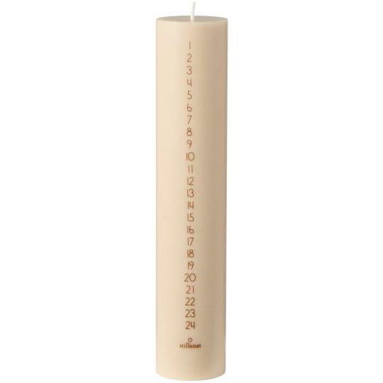 Kalenderlys 1-24 Beige