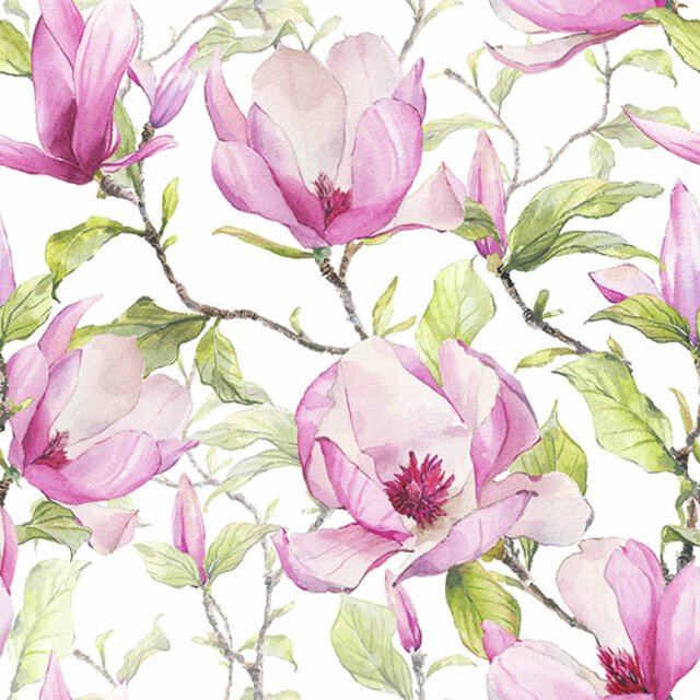 Serviett Magnolia Rosa