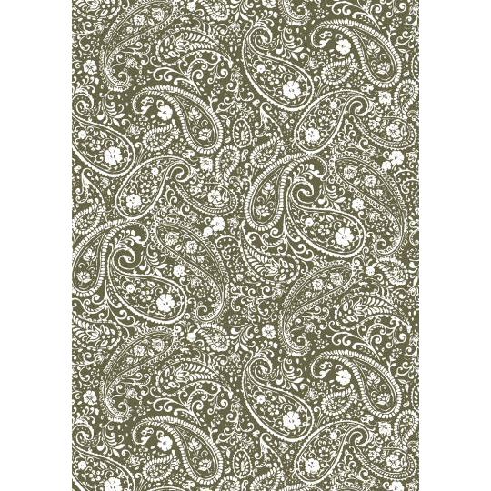 Gavepapir Paisley Grønn 5m