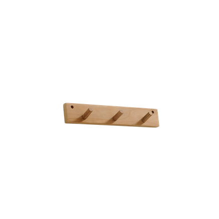 Knaggrekke m/3 kroker Lys teak