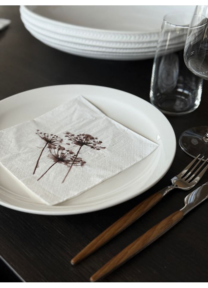 Serviett Blomst Kvan
