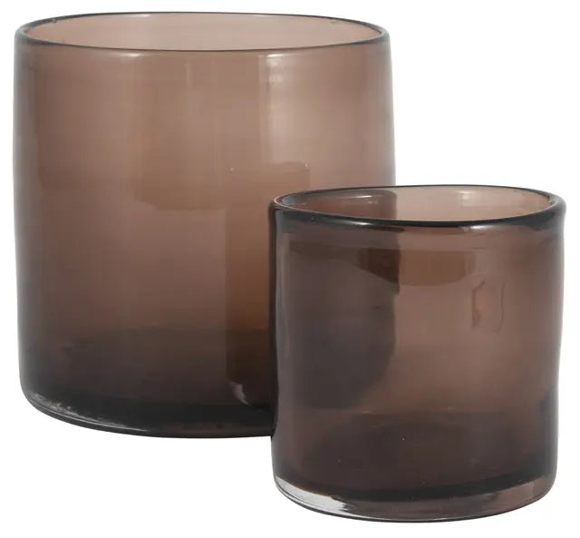 Telysholder Glass Brun