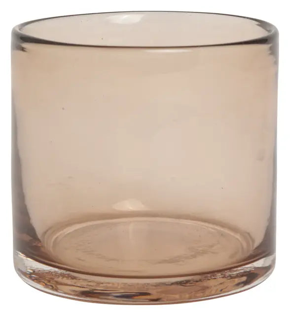 Telysholder Glass Lys brun