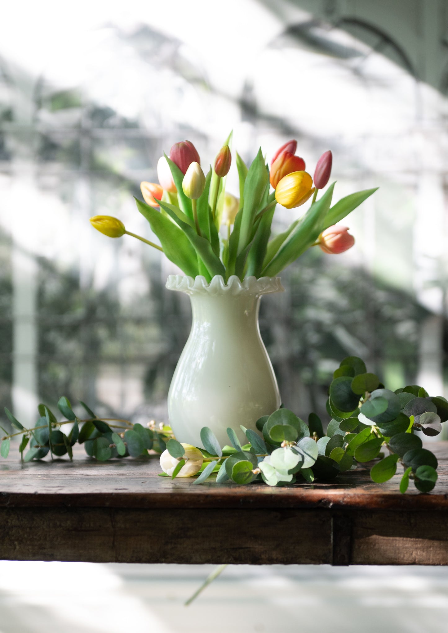 Tulipaner 7stk 31cm Hvit