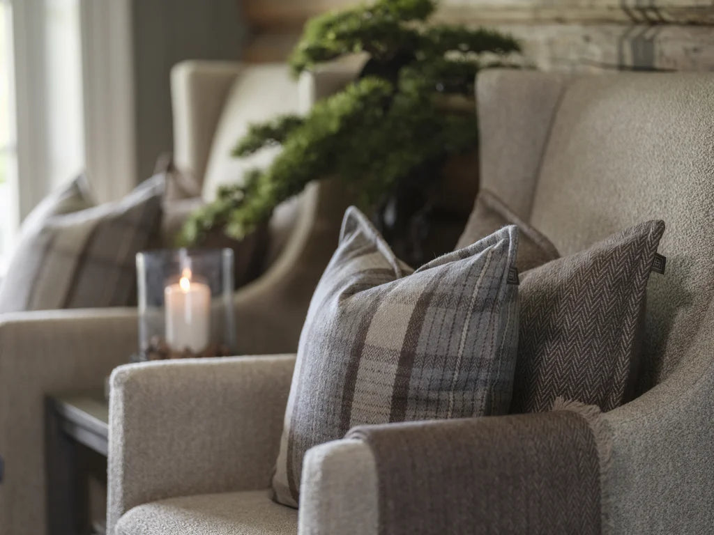 Putetrekk Asima Herringbone Brun