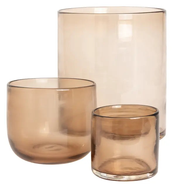 Glassvase Brun
