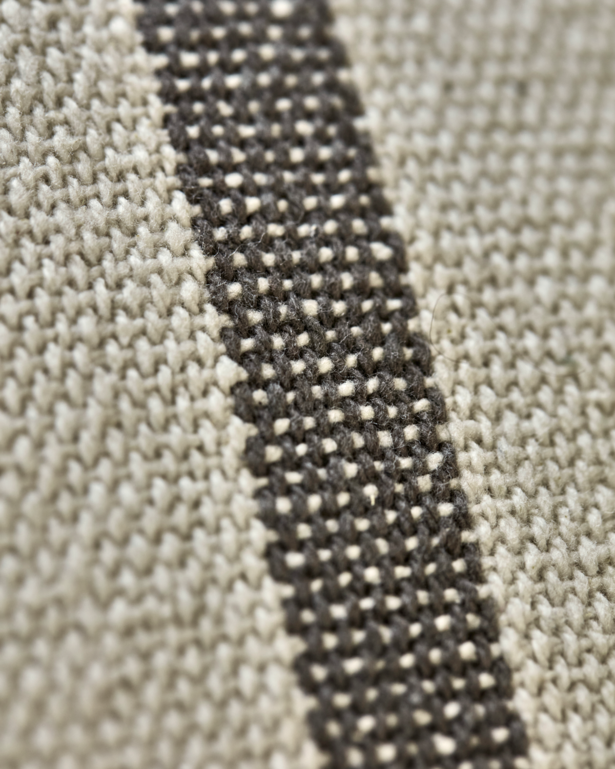 Putetrekk Striper Mørkebrun