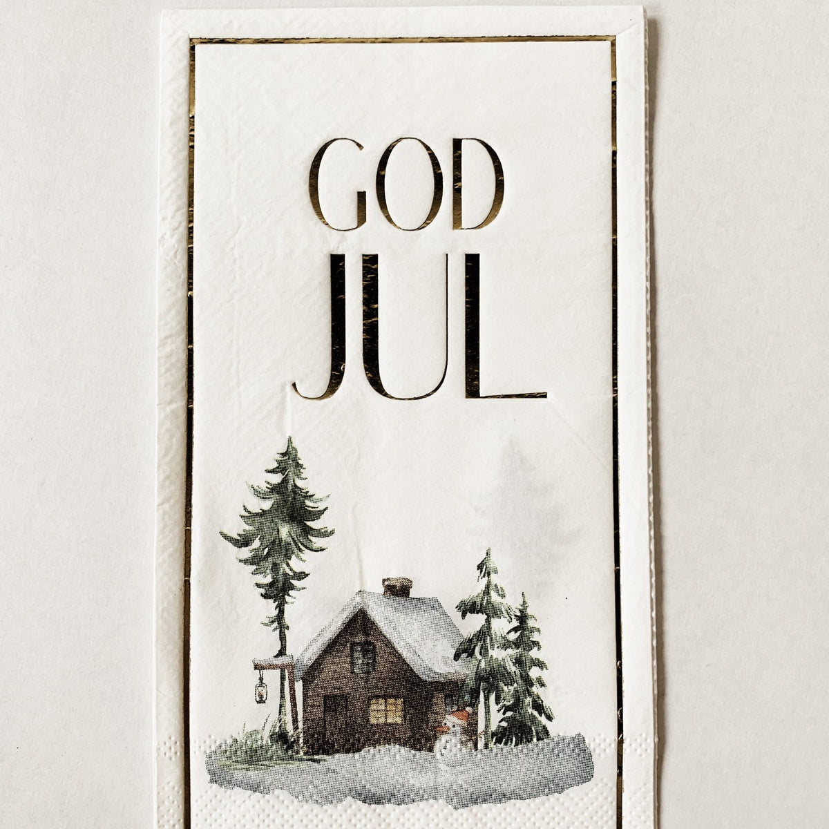 Serviett Hus God jul