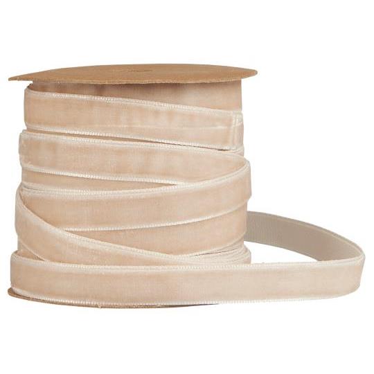 Velurbånd på spole Beige