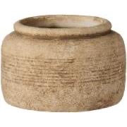 Potte m/riller på midten lys sand