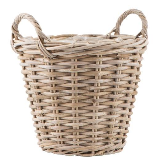 Kurv Rattan m/innvendig plast Liten