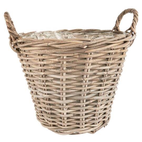 Kurv Rattan m/innvendig plast Medium