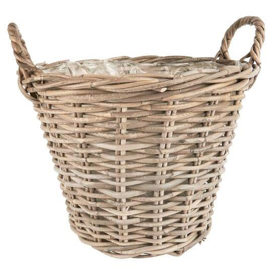 Kurv Rattan m/innvendig plast Medium