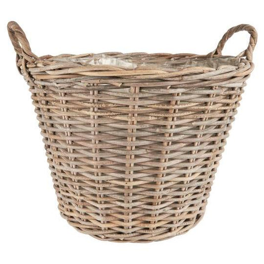 Kurv Rattan m/innvendig plast Stor
