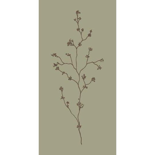 Serviett Mosegrønn m/blomsterkvist