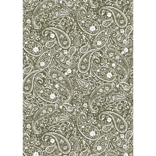 Gavepapir Paisley Grønn 5m