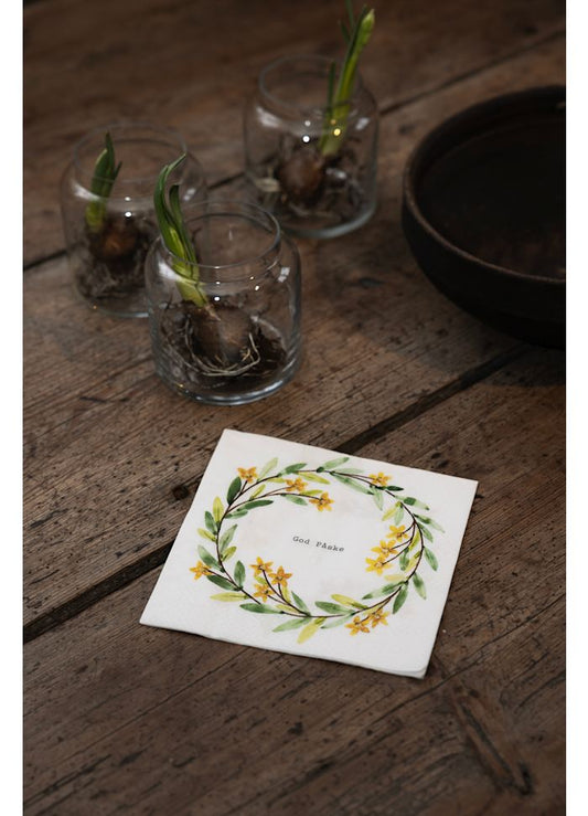 Serviett Påskeliljer God påske