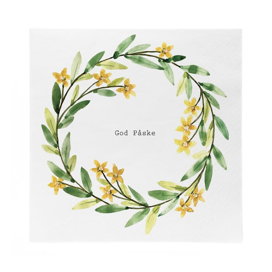 Serviett Påskeliljer God påske