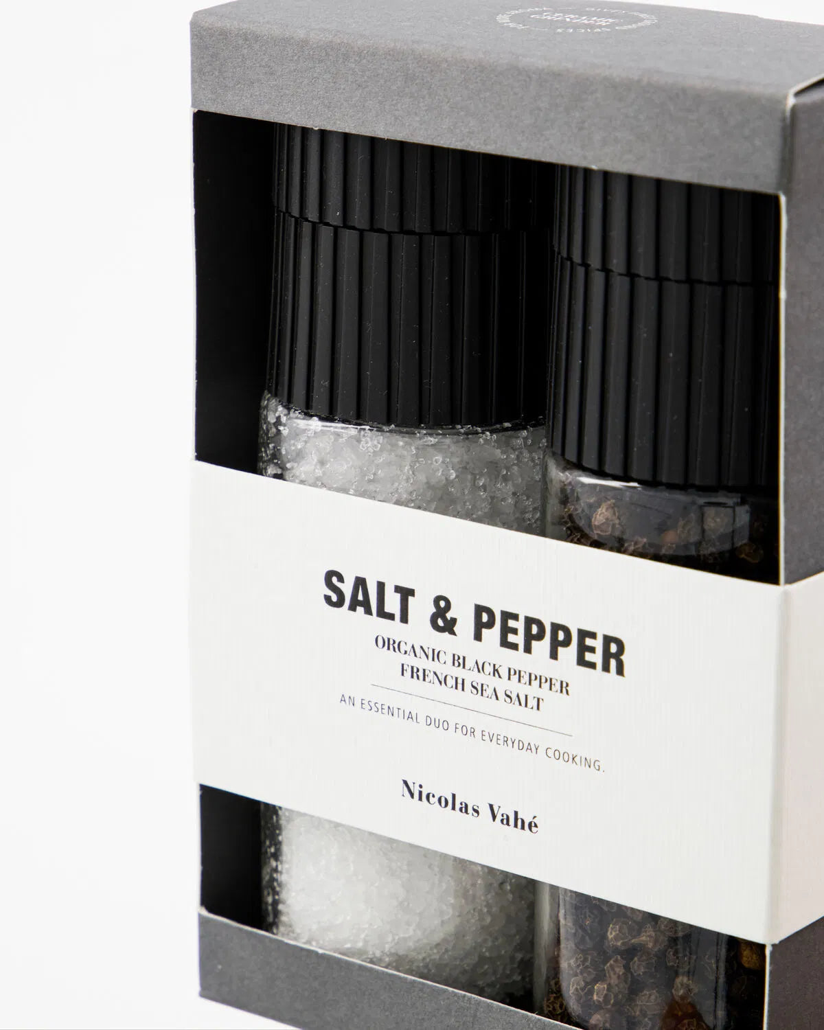 Gavepakke French sea salt + pepper, black, organic, 60|120 g|g