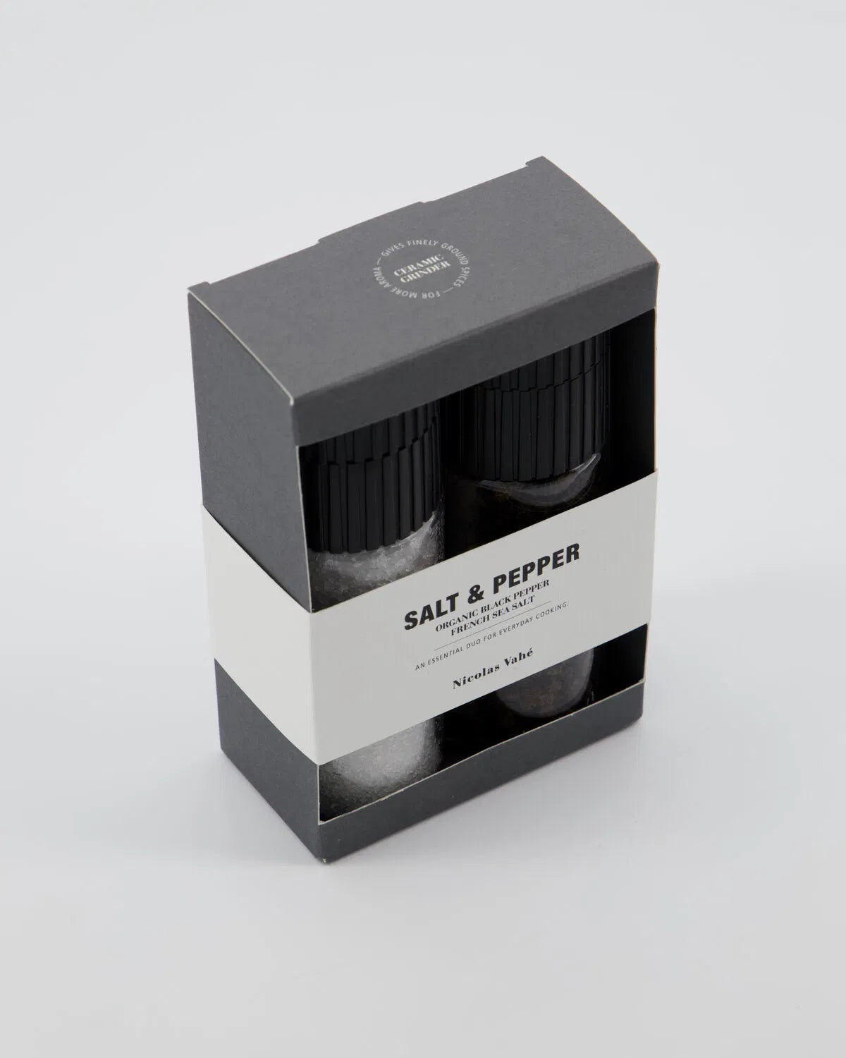 Gavepakke French sea salt + pepper, black, organic, 60|120 g|g
