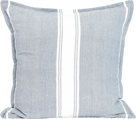 Putetrekk PET Mellomblå m/hvit stripe