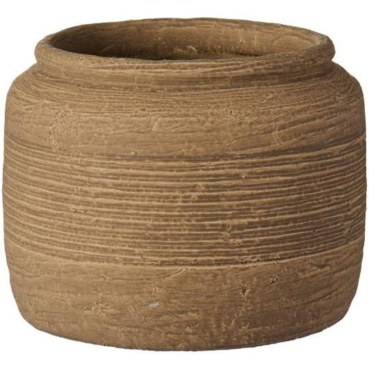 Potte m/riller på midten mørk sand