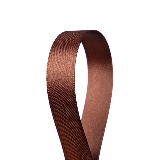 Silkebånd 15mm 50m Mørk Brun