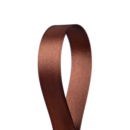 Silkebånd 15mm 50m Mørk Brun