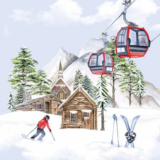 Serviett Ski Hut