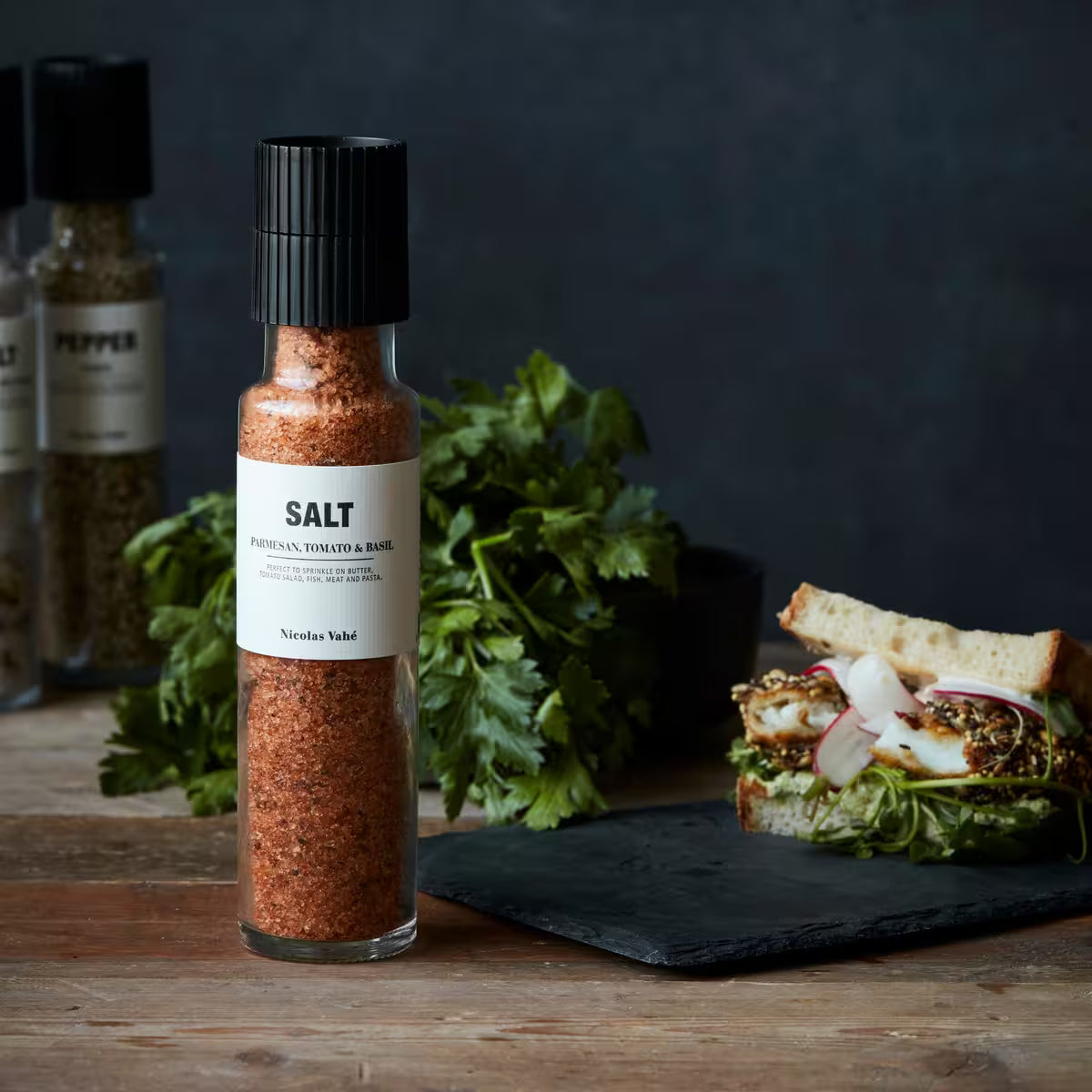 Salt, Parmesan, tomato & basil 300g