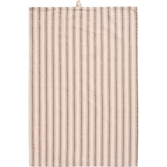 Kjøkkenhåndkle Doble Striper Brun