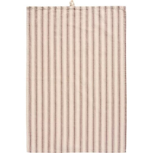 Kjøkkenhåndkle Doble Striper Brun